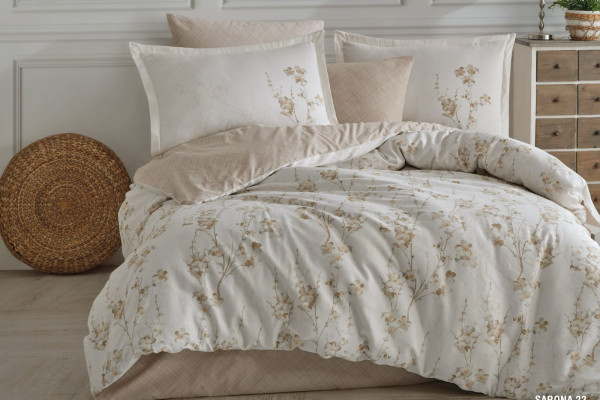 6-Piece Double Super King Size Comforter Set – 100% Super Premium Turkish Cotton, Double-Face Design